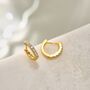 Sterling Silver Cz Huggie Hoops, thumbnail 7 of 12