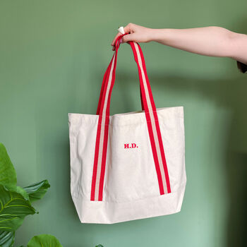 Personalised Retro Initials Boat Bag, 5 of 9
