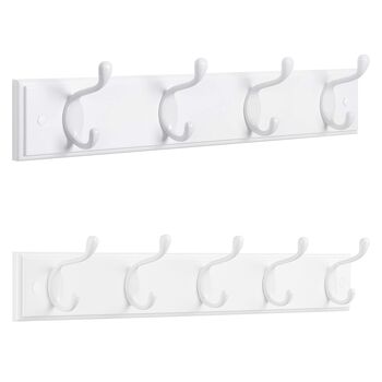 Wall Mounted Coat Rack With Double Metal Hooks, 10 of 10