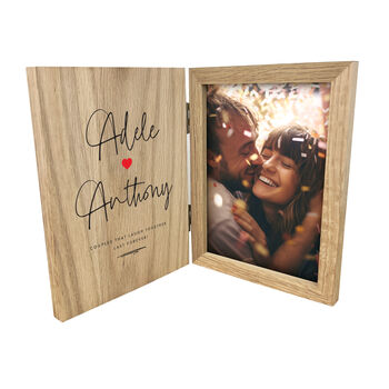 Personalised Couples Names Book Photo Frame, 7 of 7