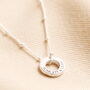 Personalised Name Sterling Silver Mini Family Eternity Hoops Necklace, thumbnail 2 of 6