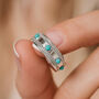 Personalised Sterling Silver Turquoise Stud Spinner Ring, thumbnail 1 of 12