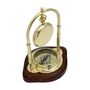 Personalised Brass 11th Anniversary Desk Clock With Compass, thumbnail 3 of 12