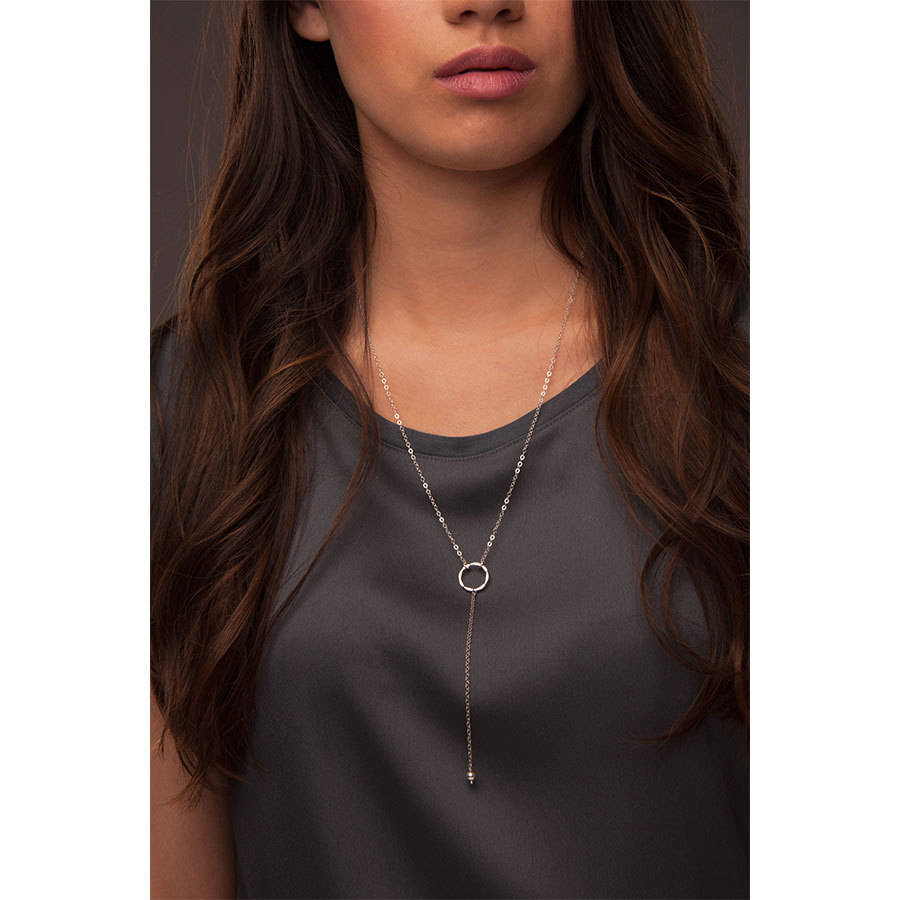 Long Sterling Silver Y Necklace By Lulu + Belle