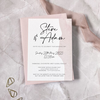 Blush Pink Wedding Invitation, 2 of 10