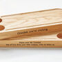 Personalised Egg And Toast Serving Board In Solid Oak, thumbnail 6 of 9