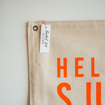 'Hello Sunshine' Printed Fabric Wall Hanging, 5 of 5