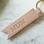 Leather Ribbon Keyring In Pink, thumbnail 4 of 4