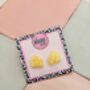 Cheese Glitter Stud Earrings / Gift For Cheese Lovers / Cheese And Wine Night Studs, thumbnail 3 of 4