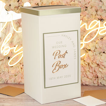 Modern Arch Wedding Card Post Box, 2 of 9