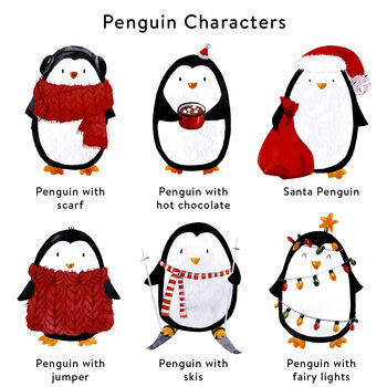 Personalised Penguin Christmas Tree Decoration, 11 of 12