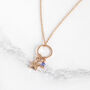 Floating Circle Necklace With Personalised Star Charm, thumbnail 3 of 10