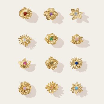 Alexandrite June Rose Gold Plated Stud Earrings, 4 of 5