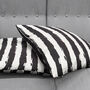 Striped Black And White Soft Cushion Cover, thumbnail 4 of 7