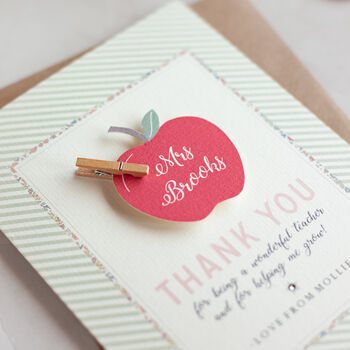 Personalised Thank You Teacher School Card, 3 of 4
