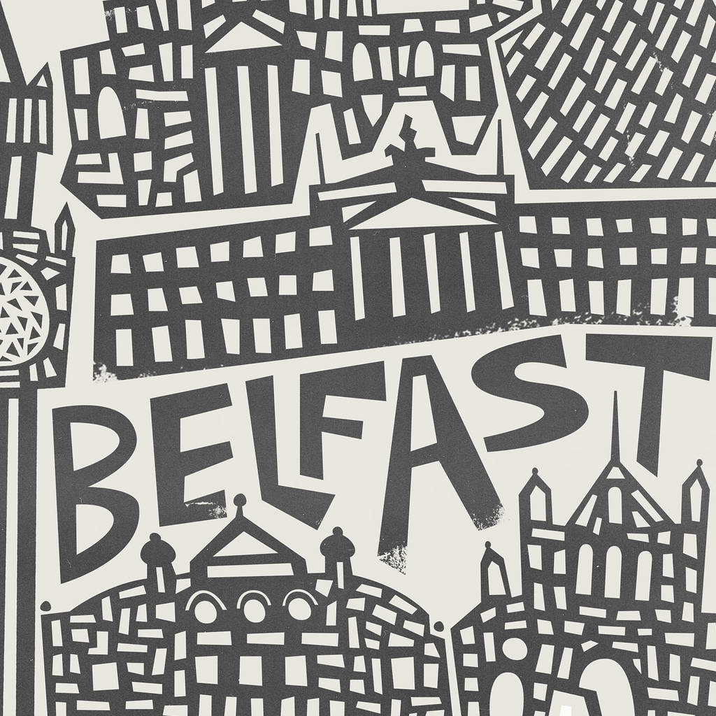 Belfast City Greeting Card By Fox & Velvet