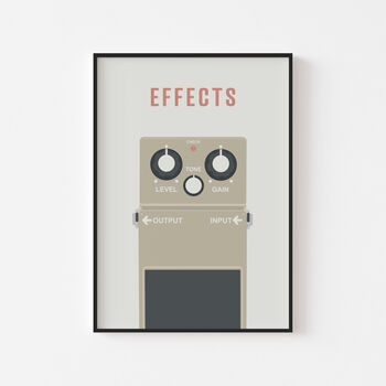 Guitar Effects Pedal Print | Guitarist Music Poster, 8 of 9