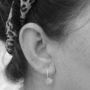 Sterling Silver Daisy Charm Hoops, thumbnail 8 of 11