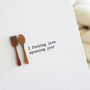 I Forking Love Spooning You Romance Funny Card, thumbnail 2 of 2