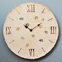 Large Pendulum Wall Clock. Roman Numerals And Flowers, thumbnail 2 of 6