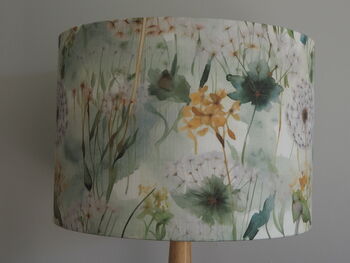 Green And Mustard Dandelion Lampshade, 6 of 8