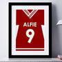 Personalised Name And Number Football Print, thumbnail 1 of 5