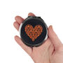 Orange Grey Heart Compact Mirror, thumbnail 3 of 9