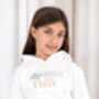 Mini Flyer/ First Time Flyer Personalised Embroidered Holiday Airport Hoodie Jumper, thumbnail 3 of 7