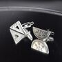 Architect Engineer Cufflinks Set 316 L Stainless Steel Ruler And Protractor Design Gift, thumbnail 5 of 5