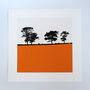 Landscape Print Square Orange, thumbnail 1 of 7