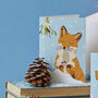 Christmas Fox Cards With Mistletoe, thumbnail 1 of 2