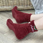 Personalised Christmas Holly Snug Socks, thumbnail 2 of 2