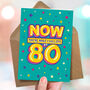 Funny 80th Epic Milestone Birthday Card, thumbnail 3 of 4