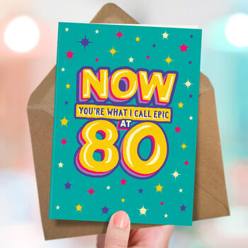 Funny 80th Epic Milestone Birthday Card, 3 of 4