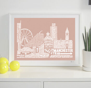 Manchester Skyline Typography Print, 4 of 8