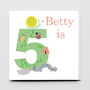 Bug Birthday Number Greeting Card, thumbnail 5 of 6