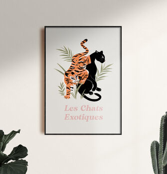 'Les Chats Exotiques' Big Cat Art Print, 2 of 3