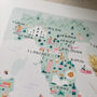 Italy Inky Illustrated Map Print, thumbnail 2 of 5