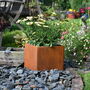 Rusty Square Plant Pot, thumbnail 1 of 4