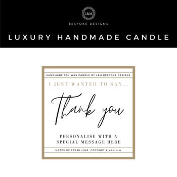 Thank You Gift, Personalised Thank You Candle, 4 of 7