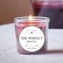 Personalised Perfect Match Scented Jar Candle, thumbnail 1 of 3