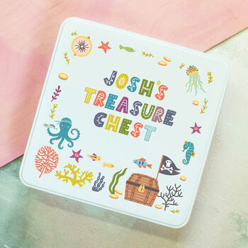 Personalised Treasure Chest, Tin, 2 of 2