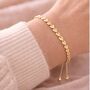Gold Heart Link Slider Bracelet, thumbnail 1 of 7
