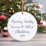 Mummy Daddy And Kids Personalised Christmas Bauble M, thumbnail 1 of 3