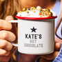 Hot Chocolate Personalised Enamel Mug, thumbnail 1 of 5