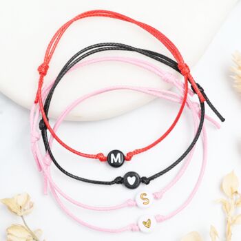 Bff Initial Wish Bracelet Set, 2 of 3