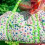 Handmade Neon Stars Quilted Weekend Bag, thumbnail 1 of 6