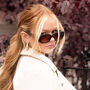 Tortoise Shell Rounded Rectangle 90s Look Sunglasses, thumbnail 1 of 4