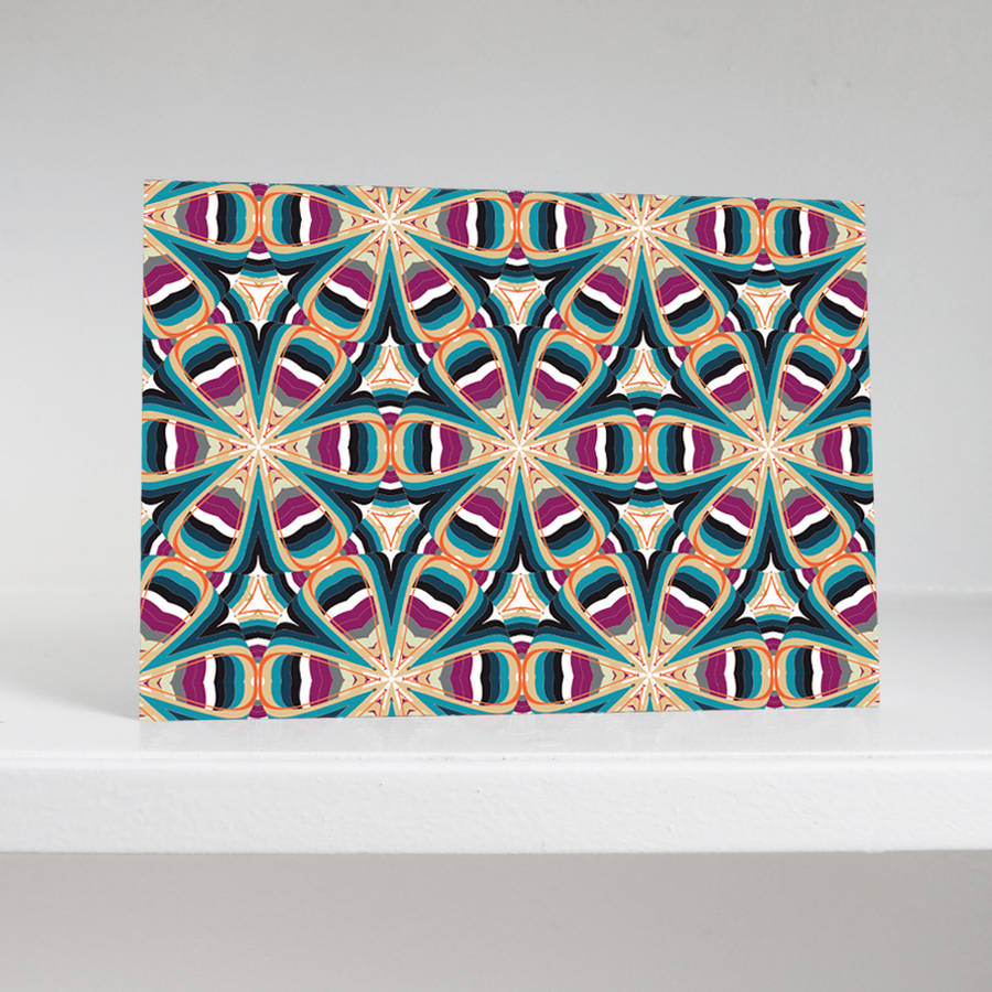 Colourful And Creative Pack Of Six Patterned Cards By Designed by Ruth ...