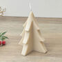 Beige Christmas Tree Candle Minimalist Christmas Decor, thumbnail 9 of 9